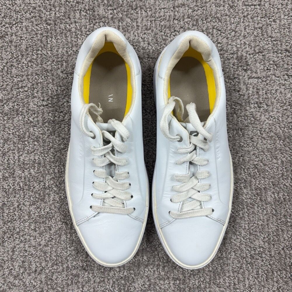 Cole Haan Shoes Womens 8 White GrandPro Leather Sneaker Lace Up Comfort Walking - Picture 2 of 11
